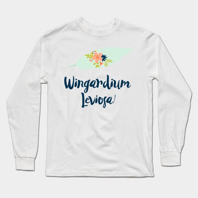 Wingardium Leviosa Long Sleeve T-Shirt by literarylifestylecompany